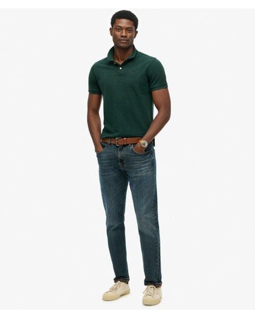 Superdry Green Vintage Destroy Polo Shirt for men