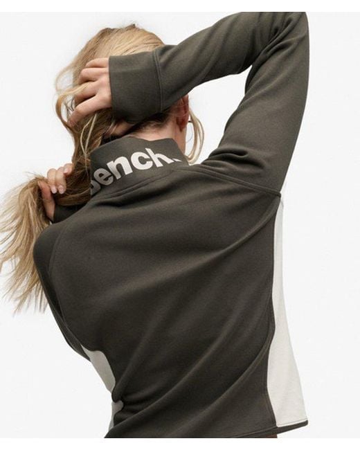 Superdry Black Bench X & Co Bench High Neck Contrast Track Top