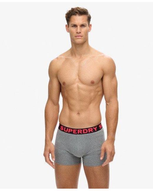 Superdry Triopak Boxers in het Blue voor heren