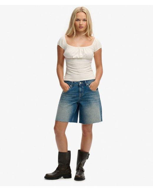 Superdry White & Co Athletic Essentials Ruched Top