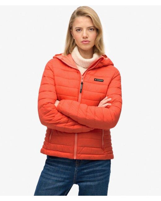Superdry Red & Co Hooded Fuji Lite Padded Jacket