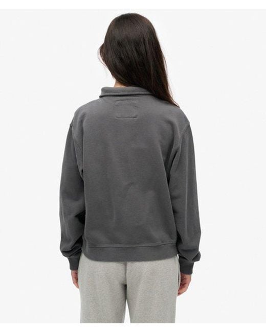 Superdry Gray & Co Athletic Collared Half Zip Jumper