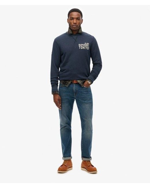 Superdry Workwear Sweatshirt Met Applicatie in het Blue voor heren