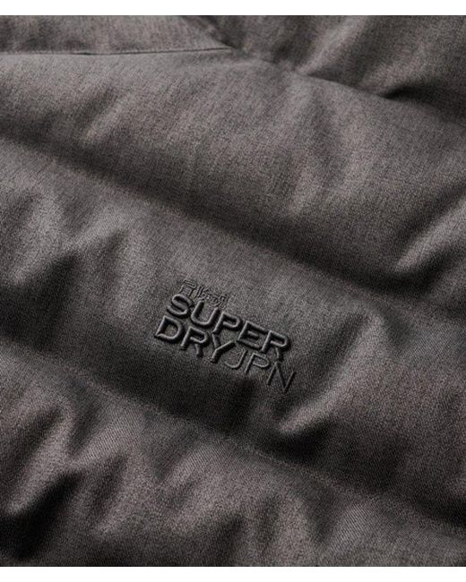 Superdry Gray & Co Hooded Tweed Sports Puffer Jacket for men