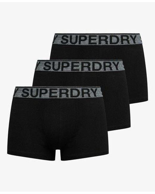 Superdry Triopak Slips in het Black voor heren