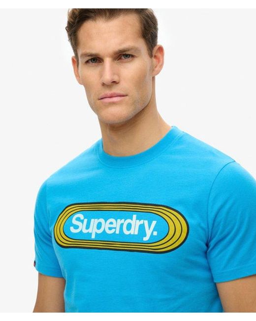Superdry Blue & Co Vintage Trade Tab T-shirt for men