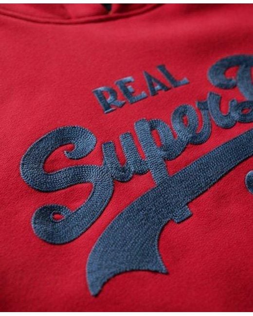 Sweat à capuche classique vintage logo soda pop Superdry pour homme en coloris Red