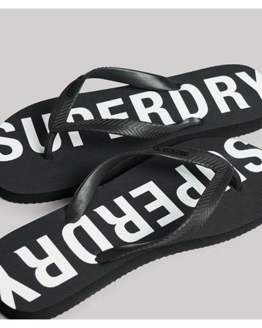 Superdry Black & Co Code Core Sport Flip Flops for men