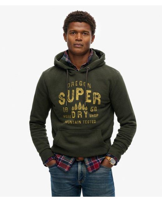 Superdry Green & Co Work Shop Hoodie for men