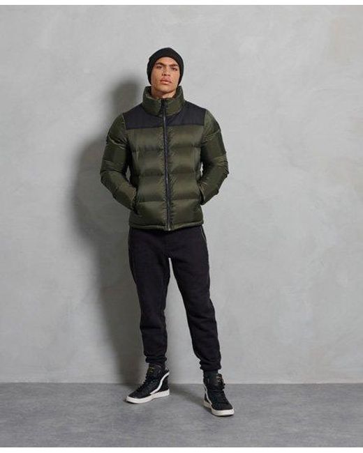 Superdry Sportstyle Code Down Puffer Jacket in Green for Men - Lyst