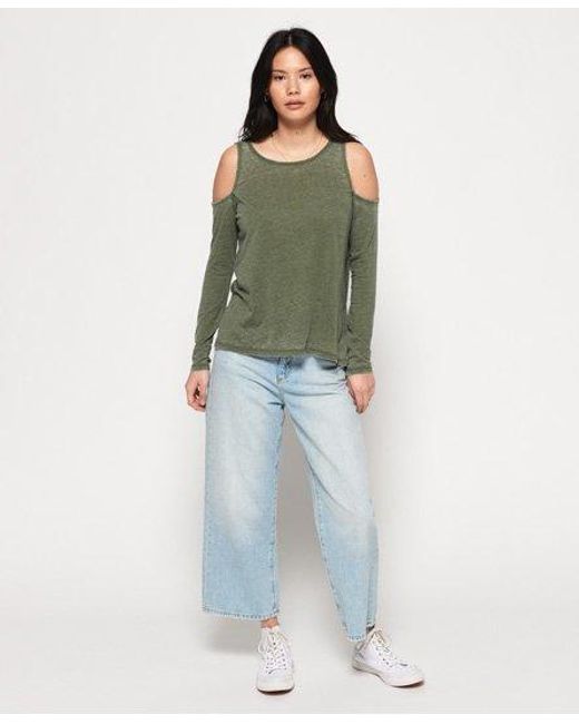 Superdry Green Cali Burnout Top Soft