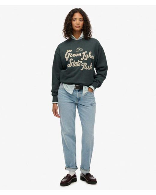 Superdry Green Lo-Fi Outdoor Loose Sweatshirt
