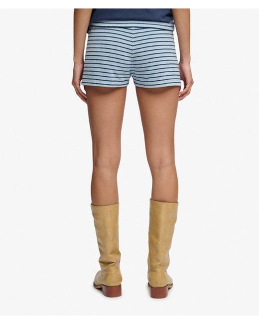 Superdry Blue & Co Athletic Essentials Fold Over Towelling Shorts