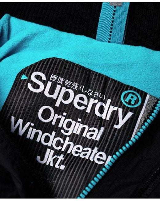 Superdry Black Pop Zip Hood Arctic Sd-Windcheater Jacket Mist