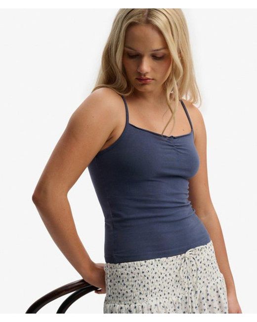 Superdry Blue & Co Athletic Essentials Gathered Cami Top