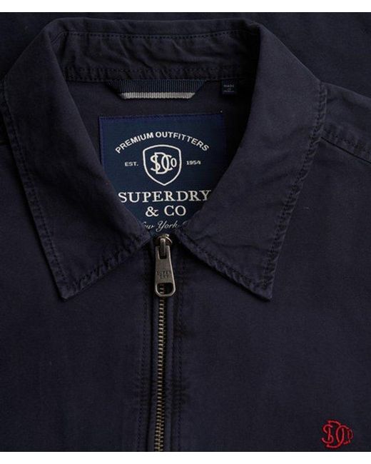 Superdry Blue Lightweight Preppy Harrington Jacket for men