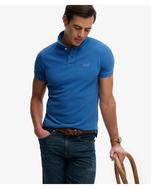 Superdry Blue & Co Vintage Destroy Polo Shirt for men