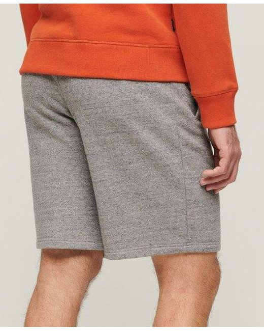 Superdry Gray Essential Logo Jersey Shorts for men
