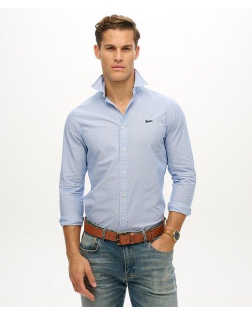 Superdry Blue Essentials Tailored Lite Shirt for men