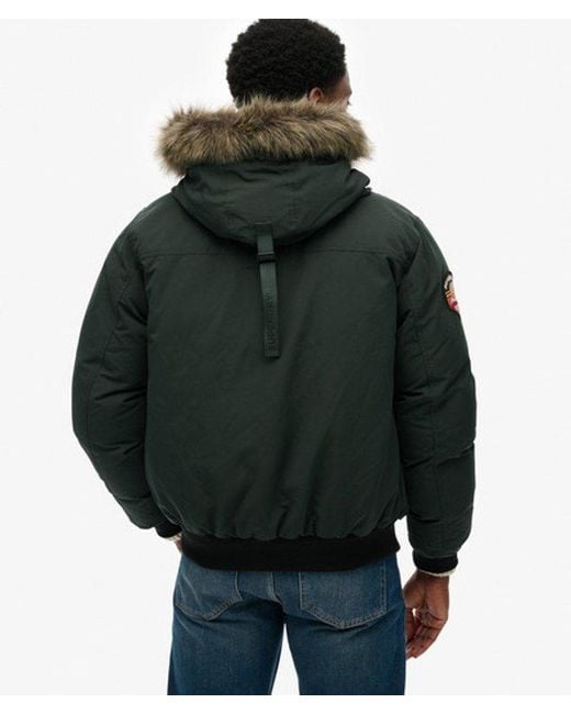 Superdry Green & Co Everest Faux Fur Bomber Jacket for men