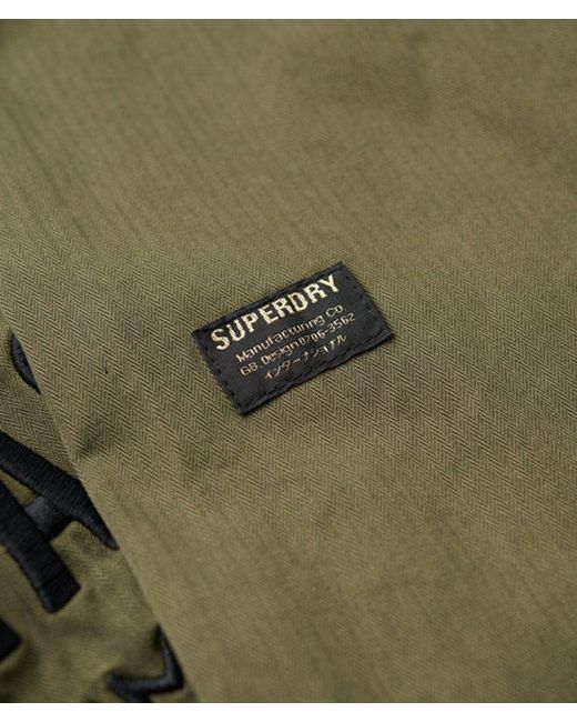 Superdry Green Military M65 Embroidered Lightweight Jacket for men