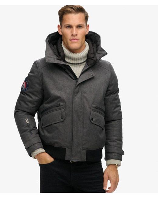 Superdry Gray & Co City Tweed Padded Bomber Jacket for men
