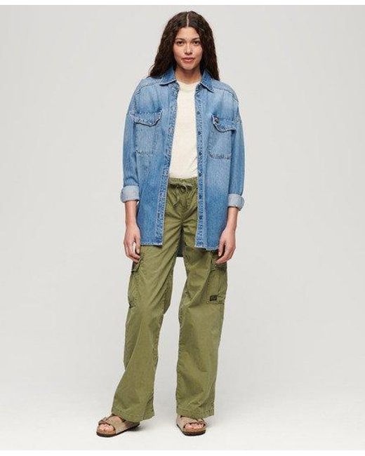 Superdry Green Low Rise Utility Pants