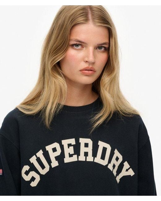 Superdry Blue & Co Athletic Essentials Slouchy Sweatshirt