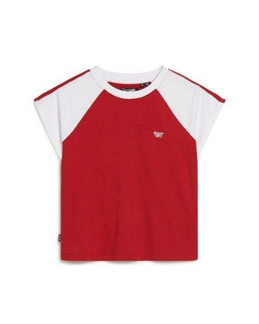 Superdry Red Essential Logo Retro T-shirt