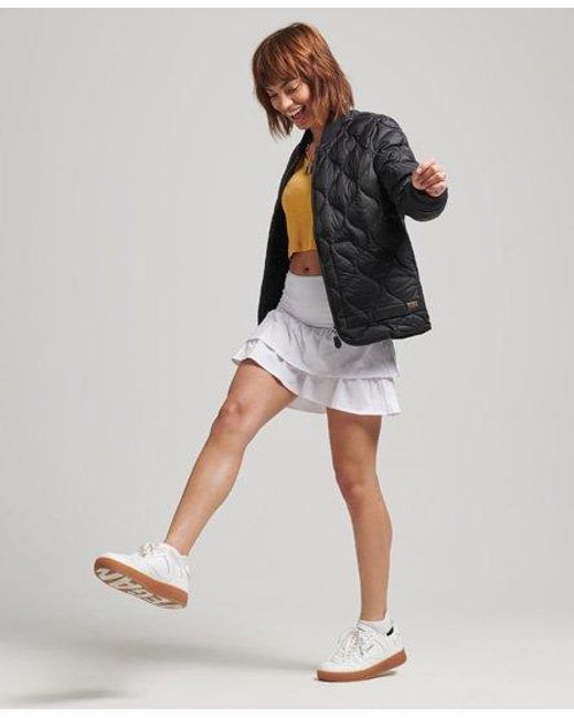 Superdry Gray Oversized Liner Bomber Jacket Jet