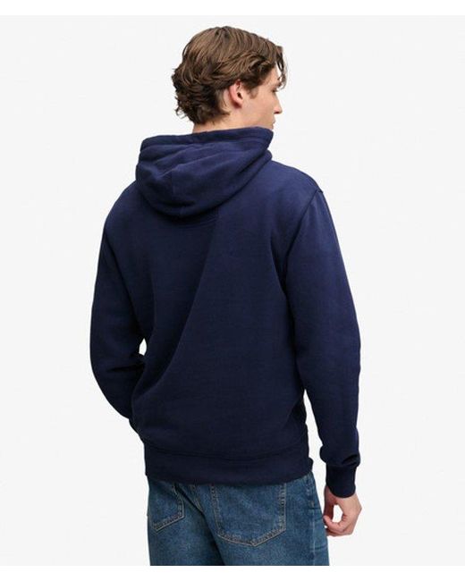 Superdry Blue & Co Athletic Essentials Hoodie for men