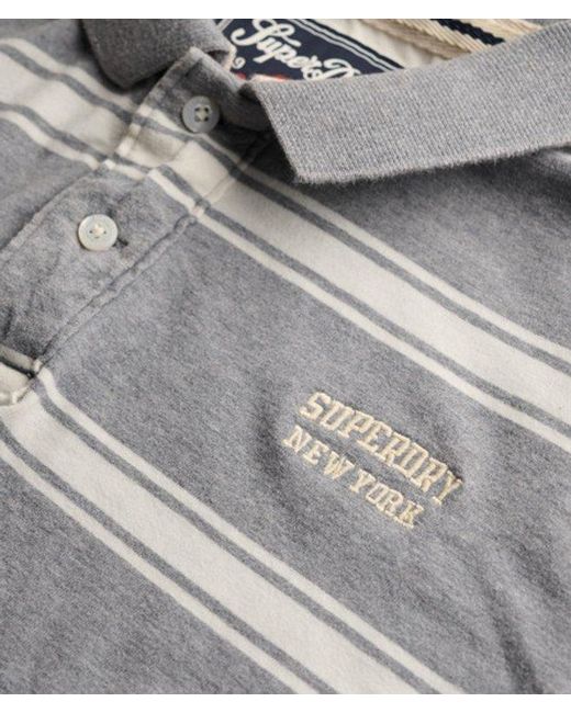 Superdry Gray & Co Vintage Stripe Jersey Polo Shirt for men