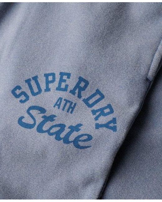Superdry joggingbroek Met Verweerde Vintage Print in het Blue