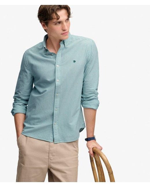 Superdry Blue & Co Classic Oxford Long Sleeve Shirt for men
