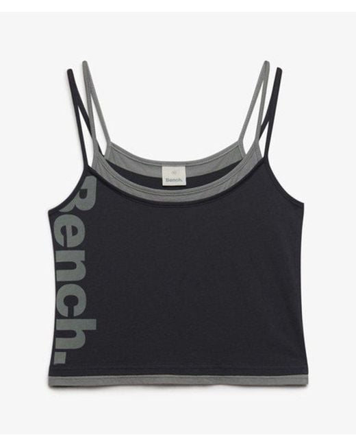 Superdry Black Bench X & Co Bench Fitted Cami Layer Vest