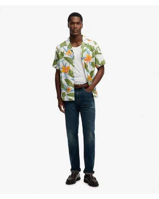Superdry Green & Co Hawaiian Print Short Sleeve Shirt for men