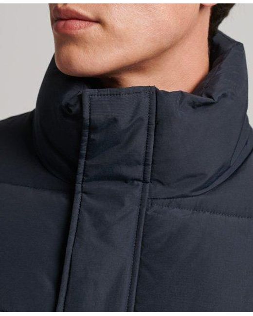 Superdry Blue Retro Puffer Jacket Eclipse for men