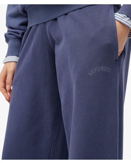 Superdry Blue & Co Athletic Essentials Logo Garment Dyed joggers