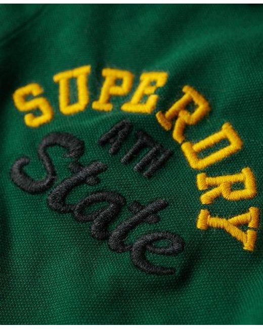 Superdry Green Classic Embroidered Logo Superstate Polo Shirt for men