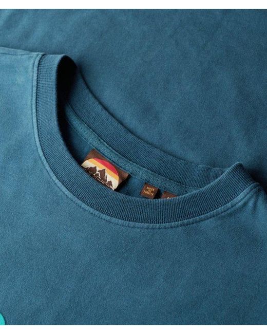 Superdry Blue & Co Classic Core Logo Shadow T-shirt for men