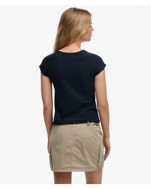 Superdry Blue & Co Athletic Essentials Slub Graphic T-shirt