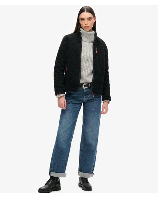 Superdry Black & Co Outdoor Sherpa Fleece Jacket