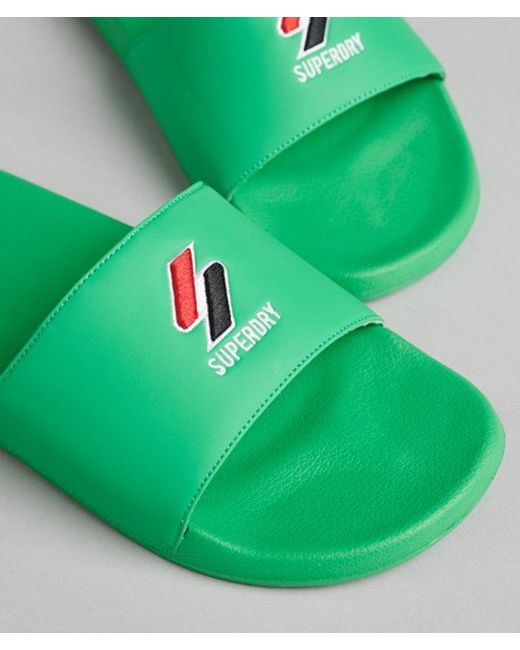 Superdry Green & Co Code Essential Pool Sliders for men