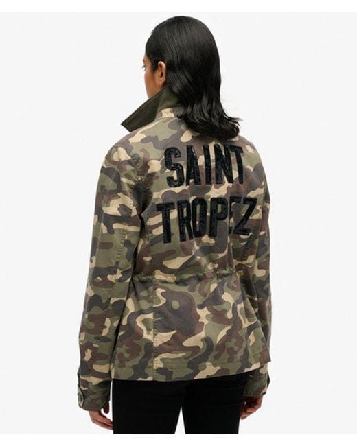 Superdry Green Classic Embellished M65 Military Jacket