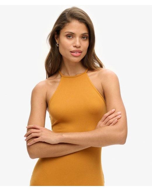 Superdry Orange & Co Strappy Racer Jersey Mini Dress