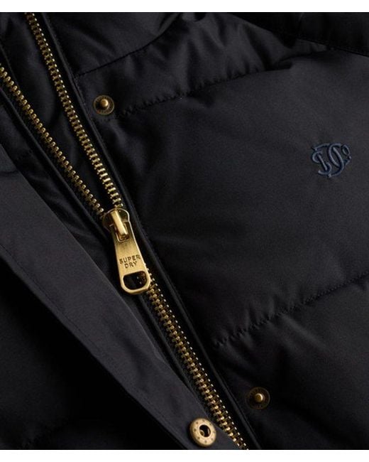 Superdry Black Premium Hooded Puffer Jacket