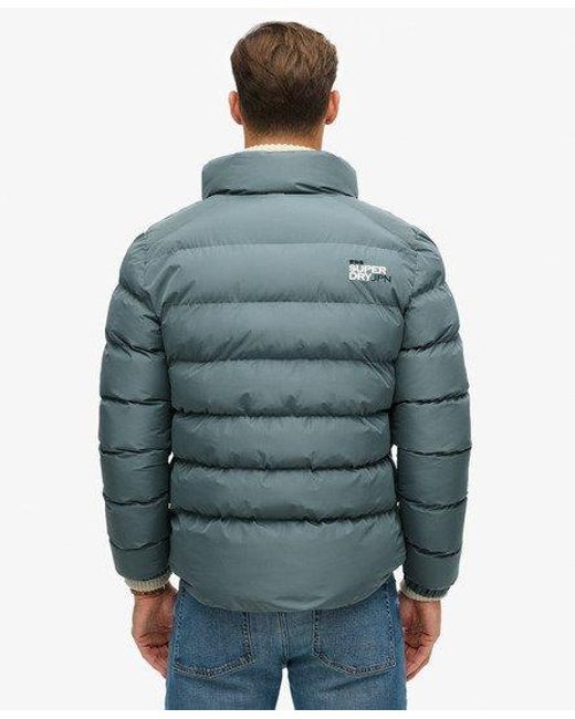 Superdry Blue Sports Puffer Jacket for men