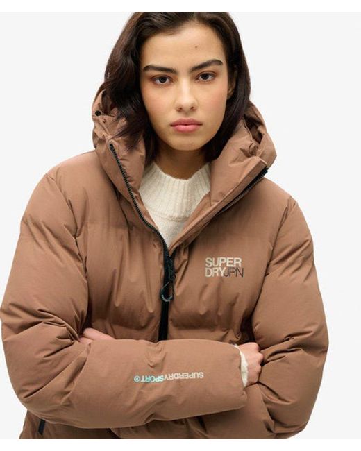 Superdry Blue & Co Hooded Boxy Puffer Jacket