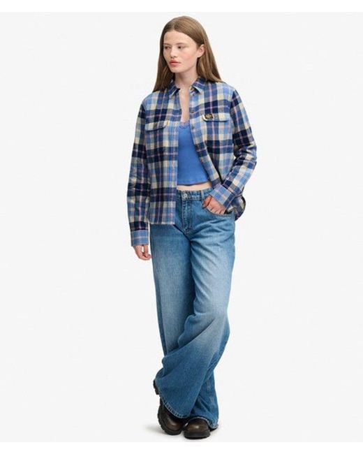 Superdry Blue Lumberjack Check Flannel Shirt
