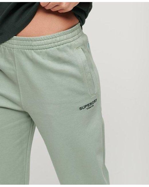 Superdry Green Embroidered Boyfriend joggers